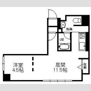 アンビシャス北大前(1LDK/5階)の間取り写真