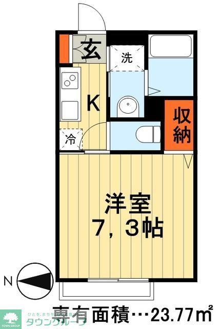 ディアステスタ 港(1K/1階)の間取り写真