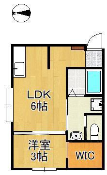 さくらステージ九工大前(1LDK/1階)の間取り写真