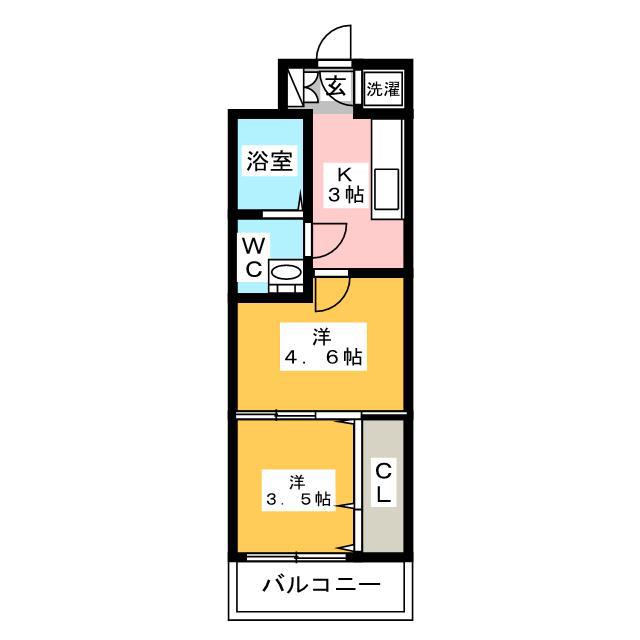 NO54 WES PROJECT博多駅南(2K/15階)の間取り写真