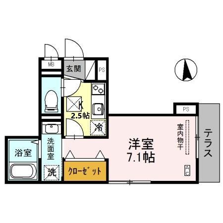 ウイラニ ホメ(1K/1階)の間取り写真