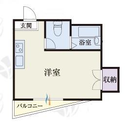 BCASA鶴巻温泉IIRE-BORN(ワンルーム/3階)の間取り写真