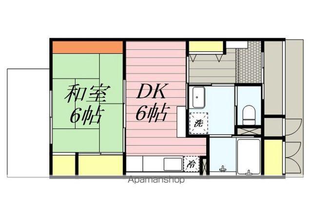 シティビルまなび野 2号棟(1LDK/1階)の間取り写真