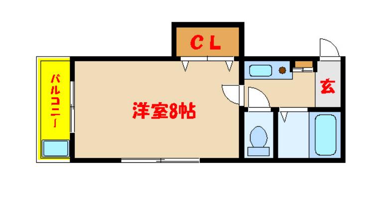 プチエミナール(1K/1階)の間取り写真