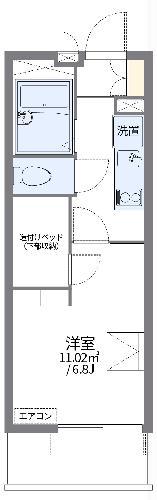 レオパレスREFINED(1K/1階)の間取り写真