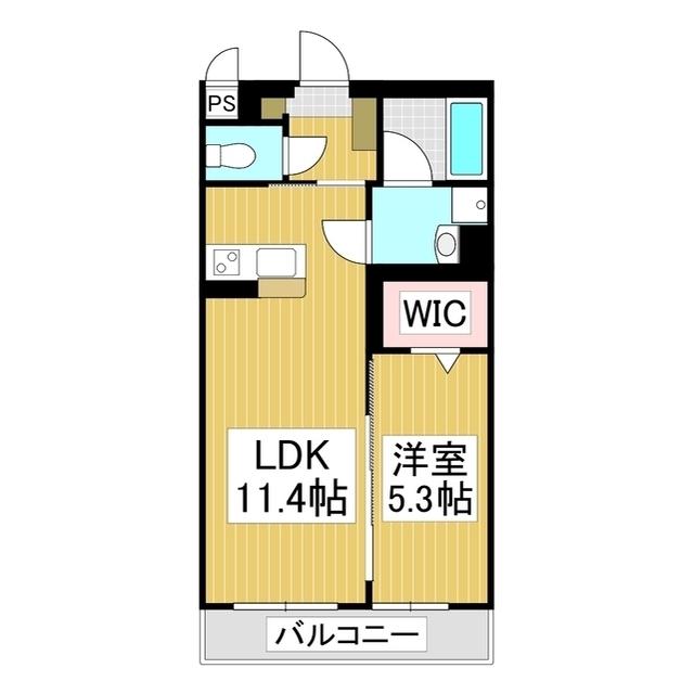コンフォーティア伊那中央A(1LDK/4階)の間取り写真