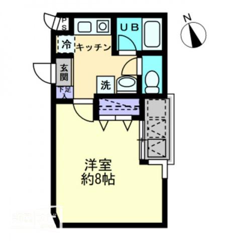 シティホワイト(1K/7階)の間取り写真