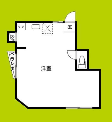 スローライフ南(ワンルーム/4階)の間取り写真