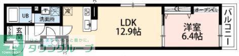 SOLEIL OCT(1LDK/2階)の間取り写真