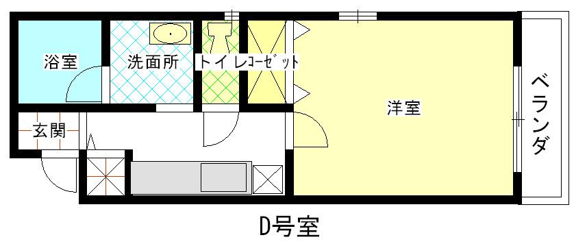 グレイスNF(1K/2階)の間取り写真