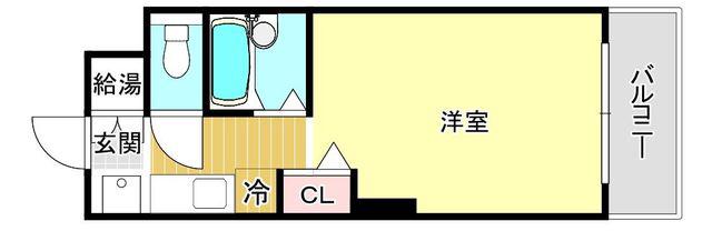 ステラ向野(ワンルーム/4階)の間取り写真