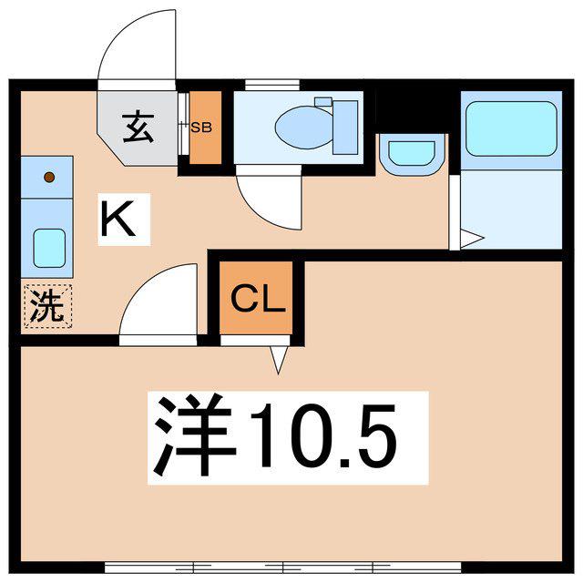 LIFE1074(1K/3階)の間取り写真