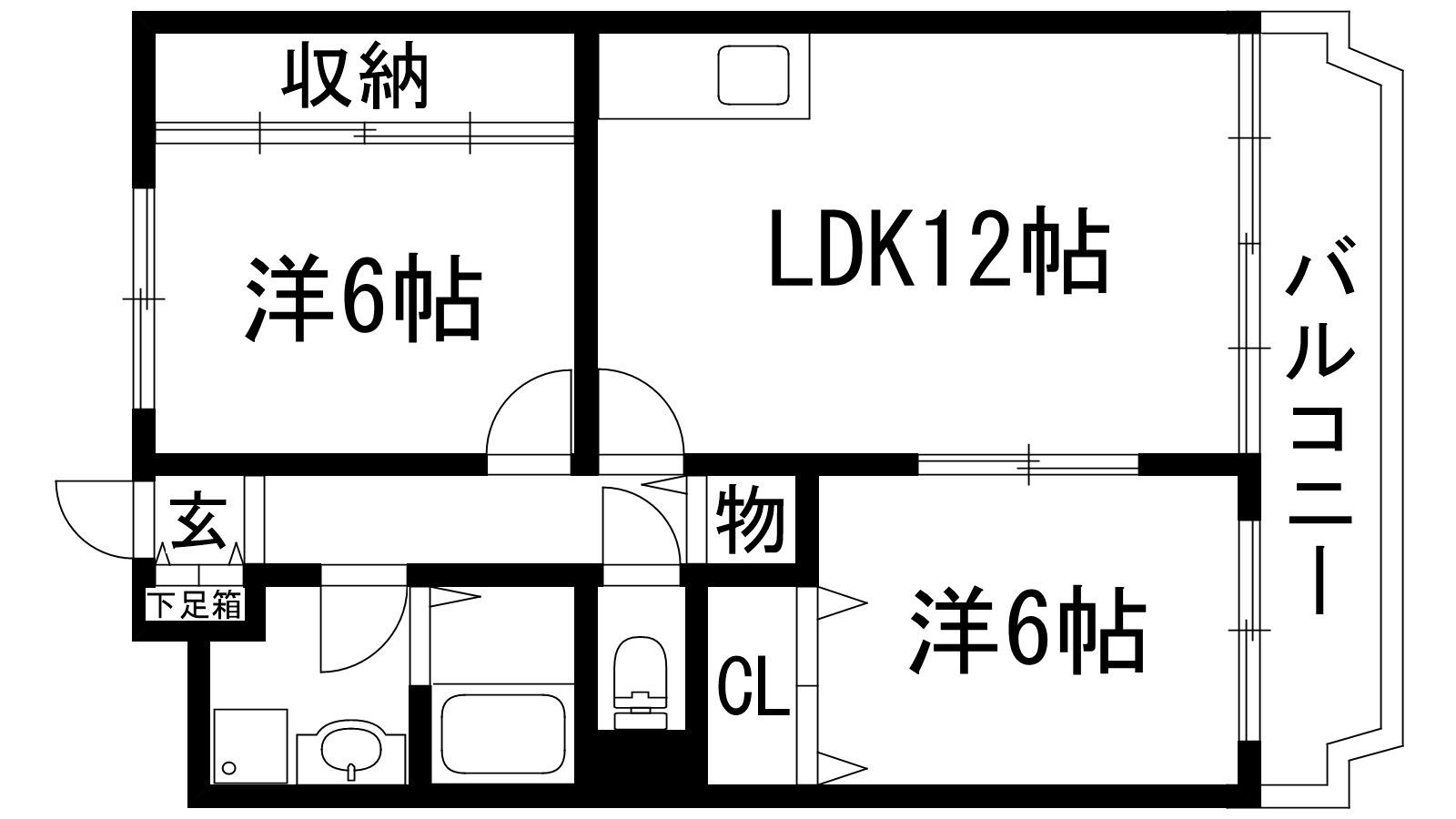 ガーデンヒル宝塚(3LDK/2階)の間取り写真