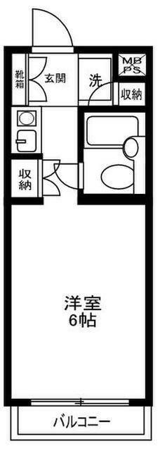 エル・ヴィーナ三軒茶屋(ワンルーム/2階)の間取り写真