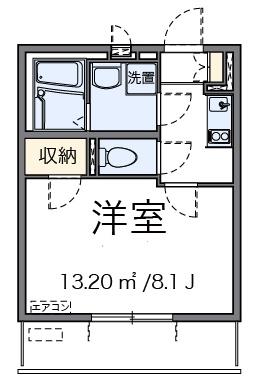 サンドリーム(1K/1階)の間取り写真