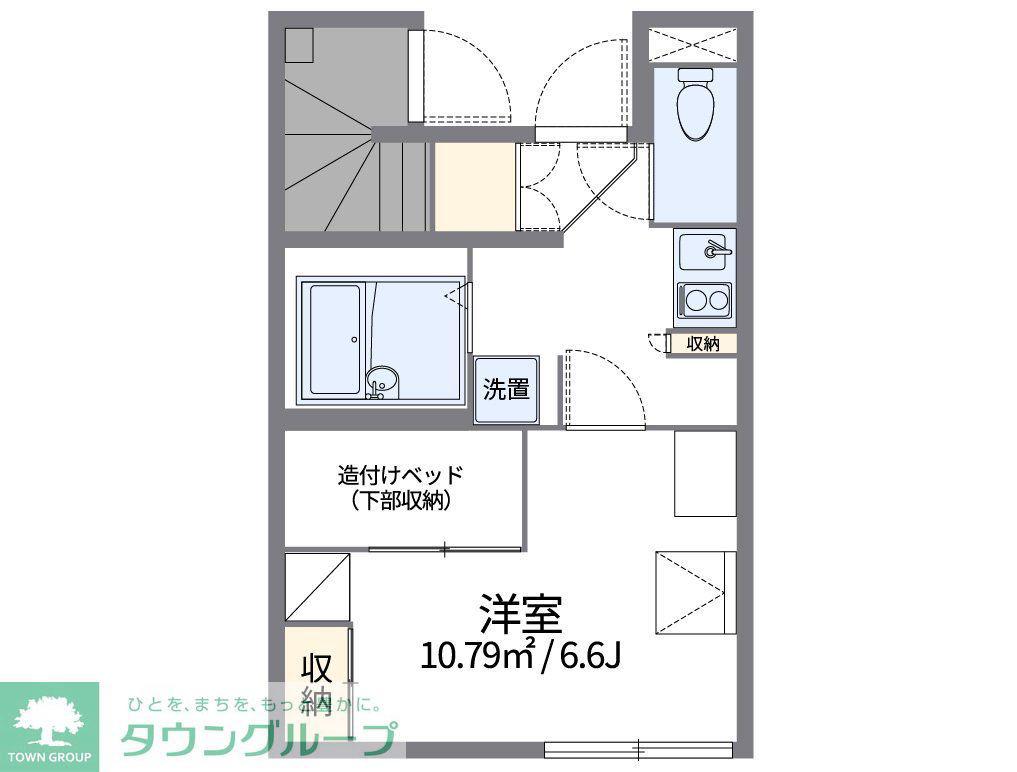 レオパレスアイビーコート8II(1K/1階)の間取り写真