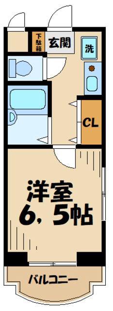 マイフェアー淵野辺(1K/2階)の間取り写真