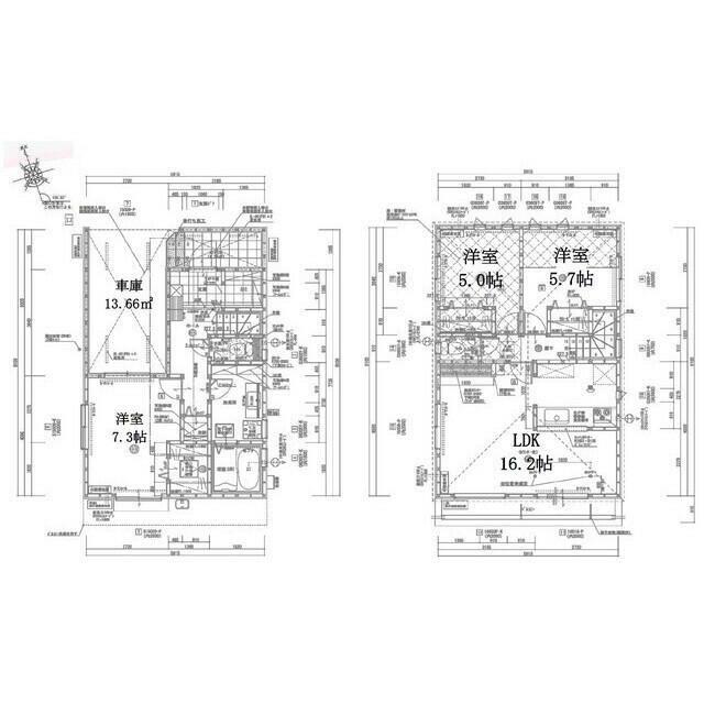 川崎中幸町レントハウス2号棟(3LDK/1階)の間取り写真