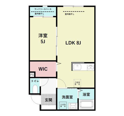 LICENO リセノ(1LDK/1階)の間取り写真