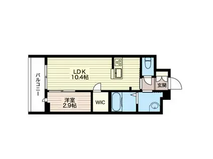 アルテージ錦(1LDK/2階)の間取り写真