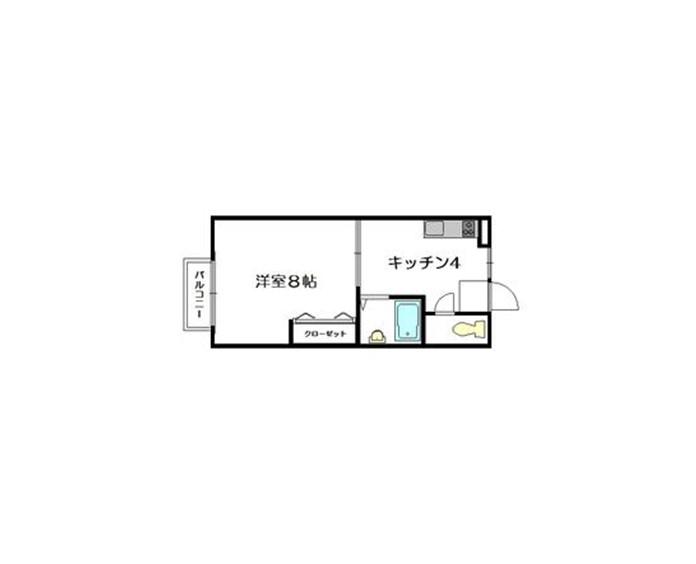 プログレス寺尾(1K/1階)の間取り写真