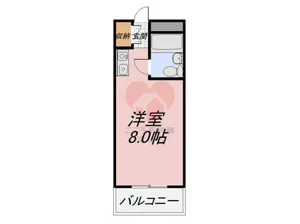 和功ビル(ワンルーム/1階)の間取り写真