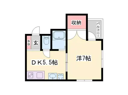 メゾン・アン・シャンテ(1DK/3階)の間取り写真
