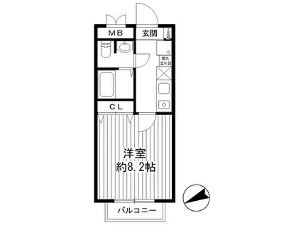 ダイドーメゾン神戸元町(1K/5階)の間取り写真