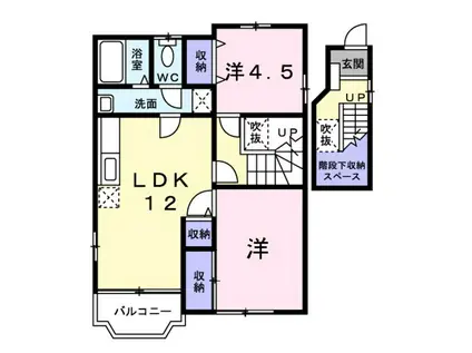 ベルグレース(2LDK/2階)の間取り写真