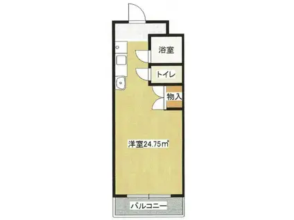 山田ビル(ワンルーム/4階)の間取り写真