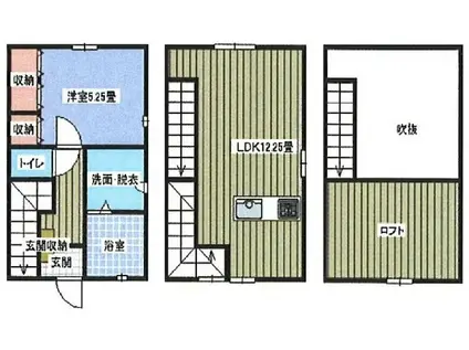 ブリティッシュヒルズ壱・弐番館(1LDK/1階)の間取り写真