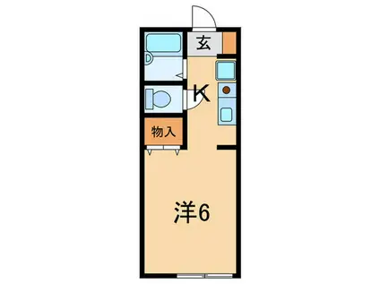 西舞子グリーンハウス(1K/2階)の間取り写真