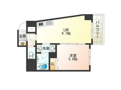 D-REST中之島(1LDK/8階)の間取り写真