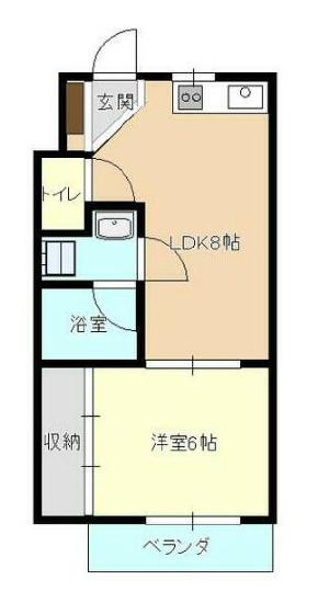LISSAグランデ池袋(1LDK/2階)の間取り写真