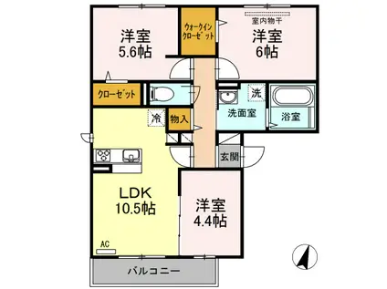 ソレイユ・ルヴァン I(3LDK/3階)の間取り写真