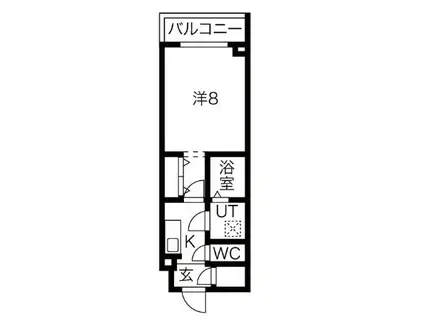 ルネサンスコート世田谷若林(1K/1階)の間取り写真