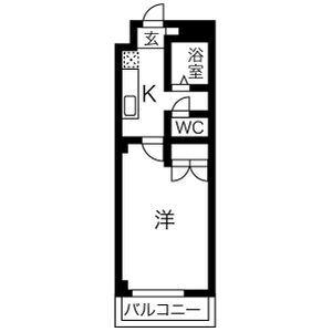 O-PALETTE(1K/2階)の間取り写真