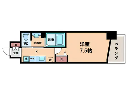 TOYOTOMI STAY PREMIUM ABENO天王寺(1K/5階)の間取り写真
