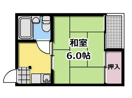 戎マンション(1K/3階)の間取り写真