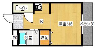 すまいるハイツ(1K/2階)の間取り写真