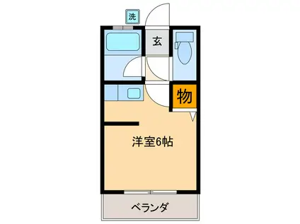 コーポSANKAKU(ワンルーム/2階)の間取り写真