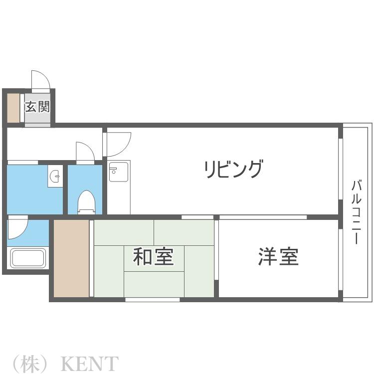 ソレイユ宮の森(2LDK/3階)の間取り写真