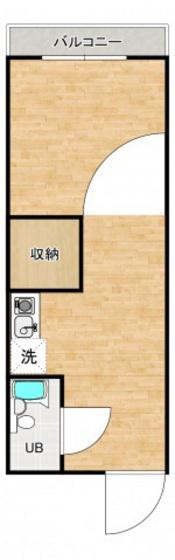 アスプロパラティ8(1K/4階)の間取り写真