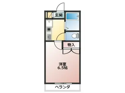 メゾン川口(1K/1階)の間取り写真