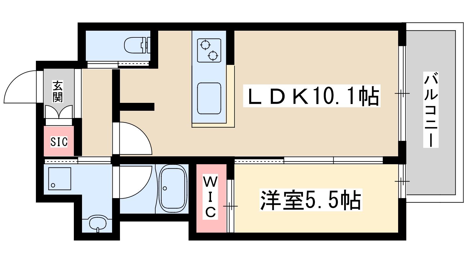 プレジオ西中島ASIAN(1LDK/9階)の間取り写真