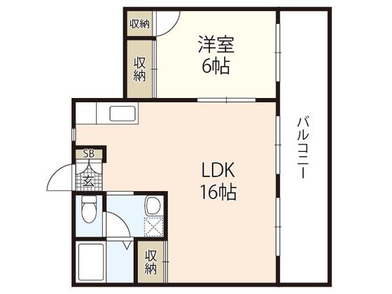 第3茶谷ビル(1LDK/3階)の間取り写真