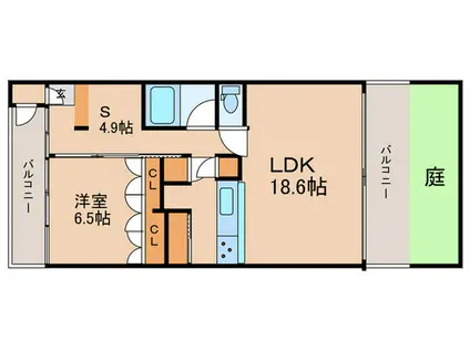 ステラ御幸町(1SLDK/3階)の間取り写真