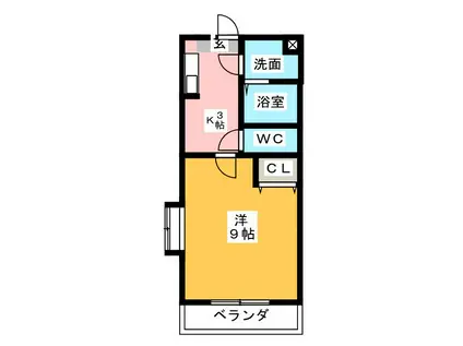 マンション秀(1K/1階)の間取り写真