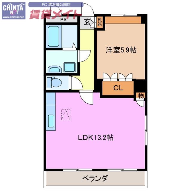 エミール(1LDK/1階)の間取り写真