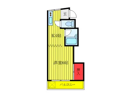 メゾンエーグレット(1K/1階)の間取り写真